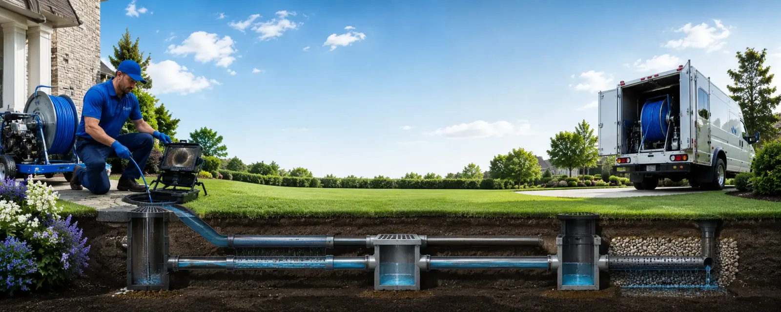 Outdoor drain cleaning information for New Boston, IL
